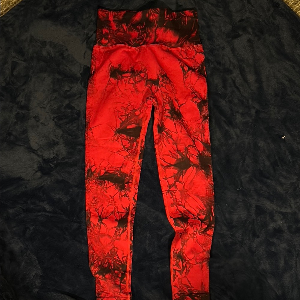 Stylish Red and Black Women's Leggings